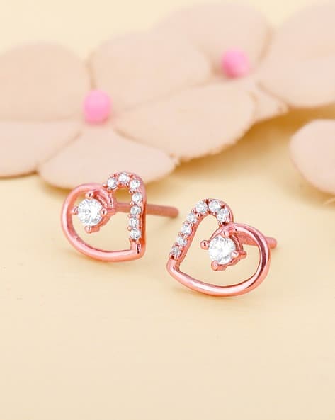 Giva Sterling Silver Heart-Shaped Stud Earrings