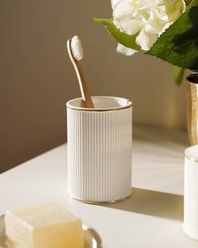 pure home and living Ribbed Porcelain Toothbrush Holder-picture-23