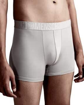 damensch Logo Print Regular Fit Trunks with Elastic Waist-picture-39
