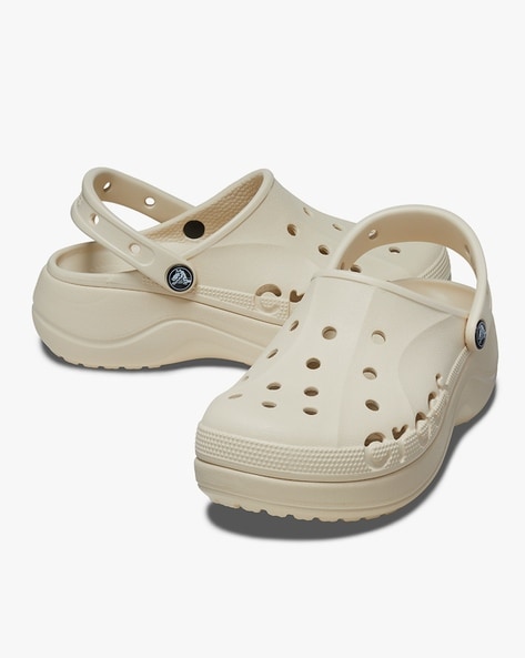 Buy Off White Flip Flop Slippers for Women by CROCS Online Ajio