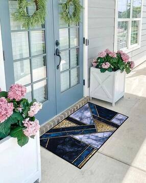Geometric Print Antiskid Door Mat 29" x 17"