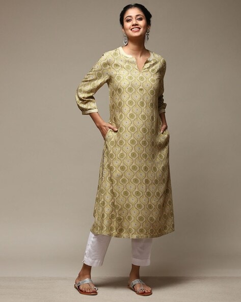 Biba Women Printed Straight Kurta