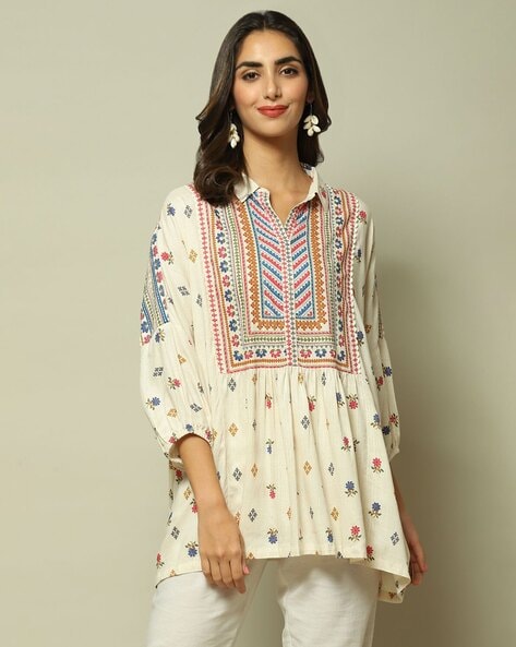 Buy Beige Kurtis Tunics for Women by Biba Online Ajio