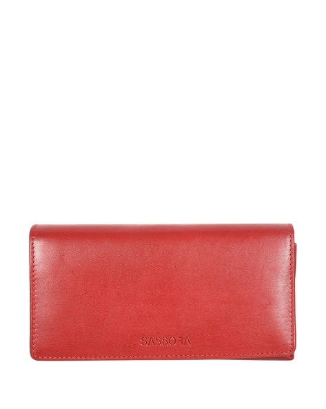 Women Tri-Fold Wallet with Snap Button Closure