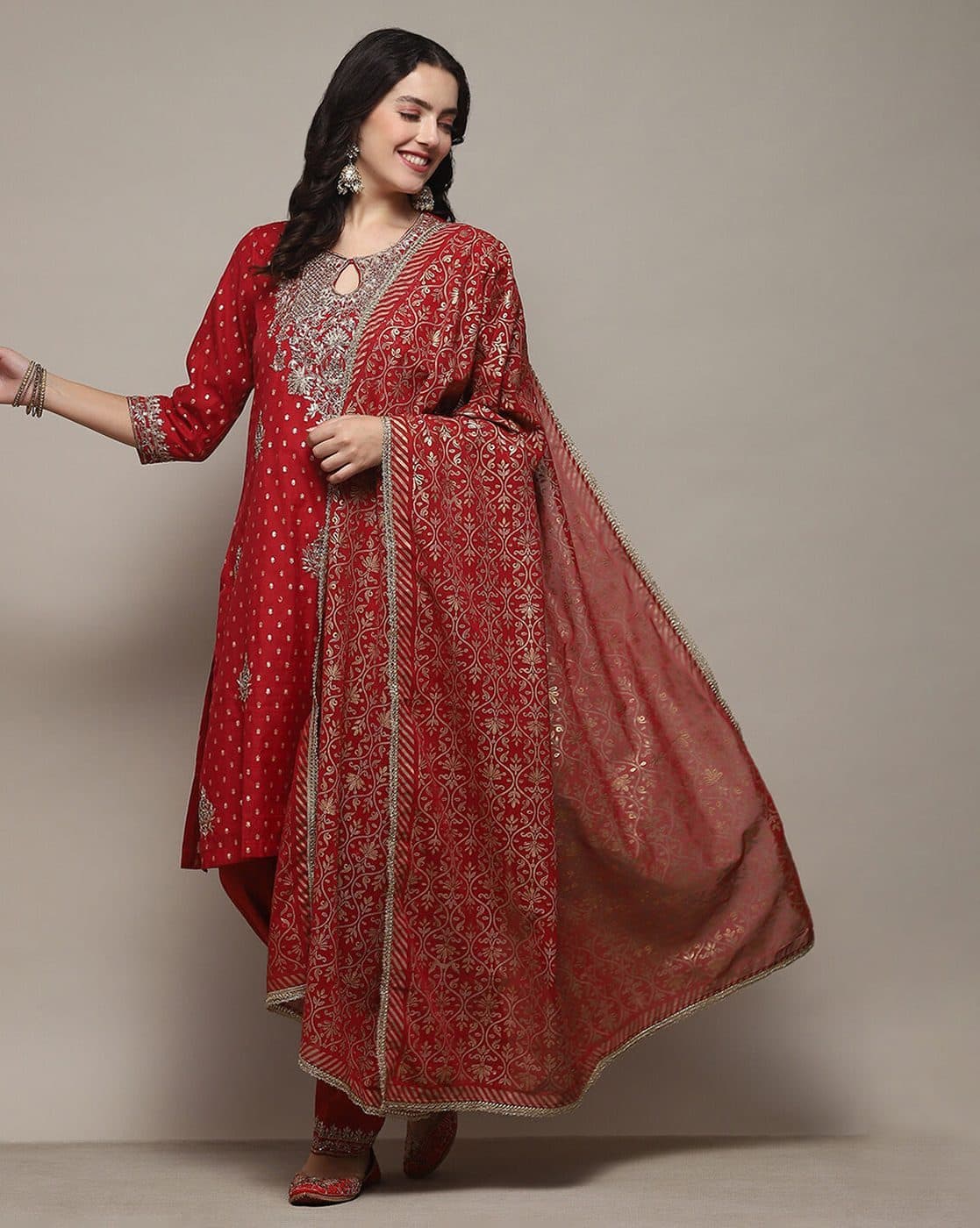 Buy Red Kurta Suit Sets for Women by Biba Online