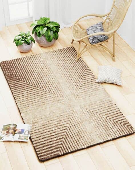 BIANCA Geometric Print Anti Skid Rectangle Rug 5' x 3'
