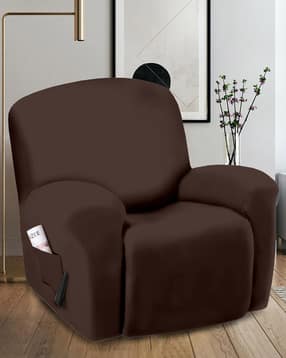 cortina eyelet curtain Stretchable Single Seater Recliner Cover with Patch Pocket-picture-29