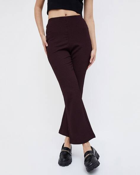 Women Straight Fit Flat-Front Pants