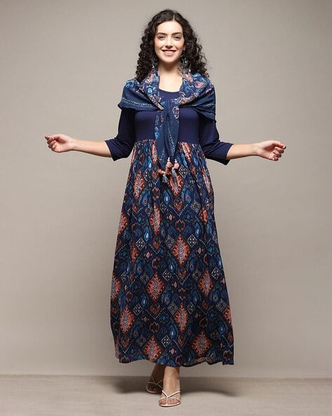 biba blue dress Biba Blue Drop Waist Mini Dress main image 0