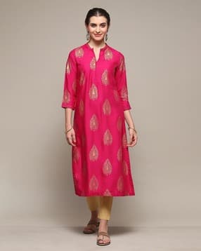 biba Women Paisley Print Straight Kurta-picture-32