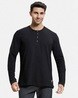Jockey Men's Super Combed Cotton Rich Solid Full Sleeve Henley  T-Shirt_Style_US87_Black_S : : Fashion