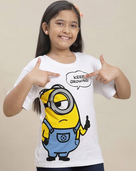 Buy White Tshirts for Girls by KIDSVILLE Online