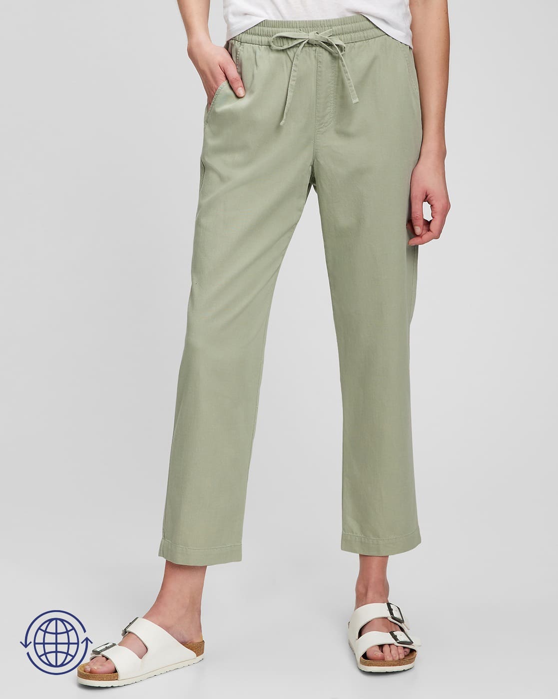 Slim Fit Flat-Front Pants