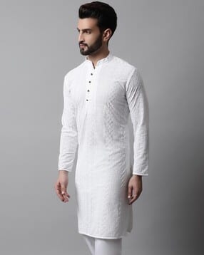 jompers Men Embroidered Regular Fit Long Kurta-picture-10