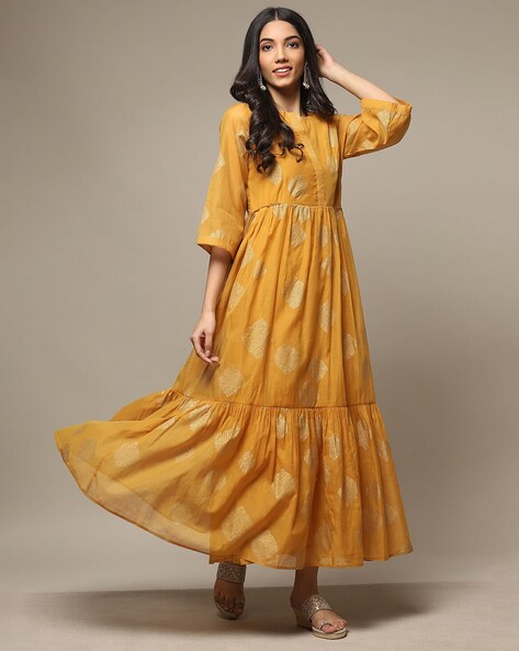 Buy Yellow Dresses Gowns for Women by Biba Online Ajio