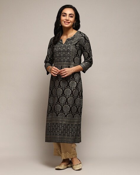 Biba Women Printed Straight Kurta