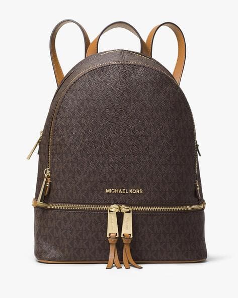 MICHAEL KORS ミニリュック バックパック MKロゴ 総柄 ポーチ付き Buy Michael Kors Rhea Logo Print Backpack Online | Ajio.com