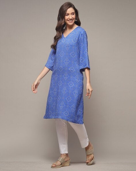 Women Printed Straight Kurta
