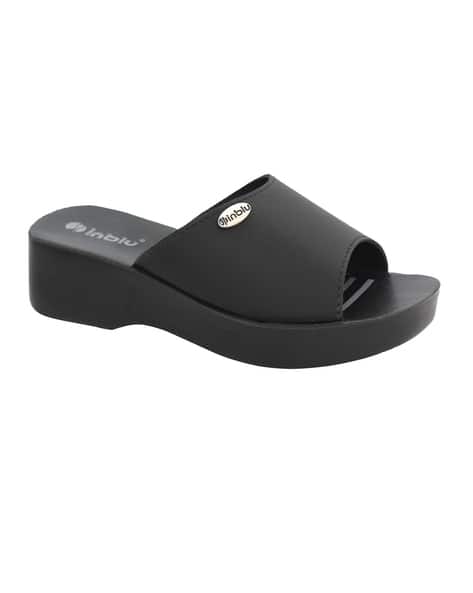 Buy Black Flip Flop Slippers for Women by INBLU Online