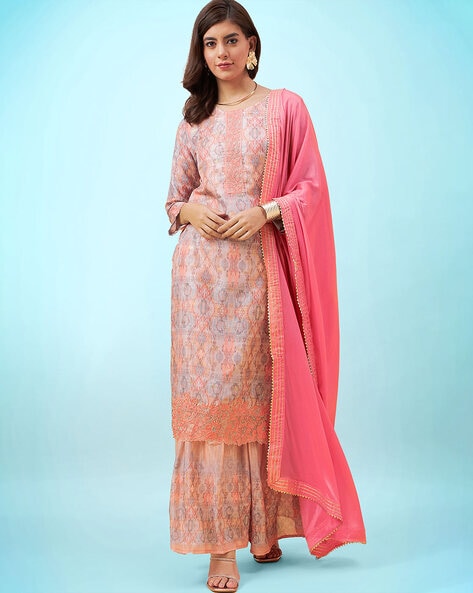 Women Printed Straight Kurta Set Price in India