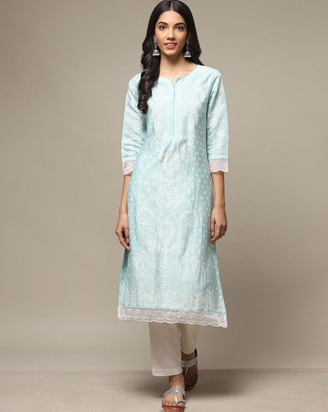 Biba Women Printed Straight Kurta