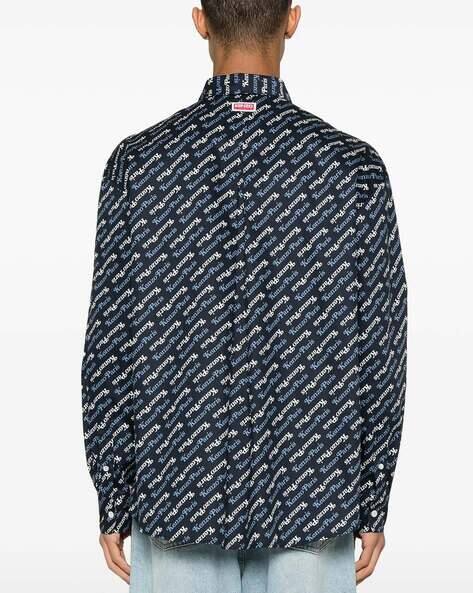 Buy KENZO Verdy Tie Cotton Regular Fit Shirt | Midnight Blue Color