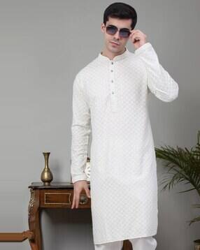 jompers Men Embroidered Regular Fit Long Kurta-picture-31