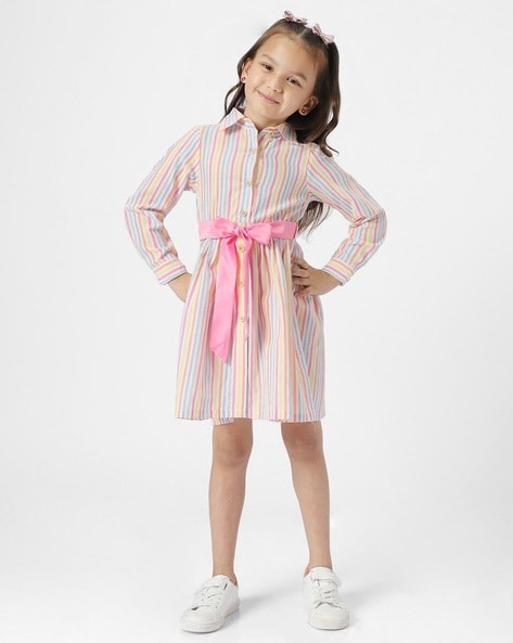 Nauti Nati Girls Striped Shirt Dress