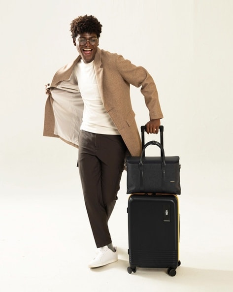 Buy Black Luggage Trolley Bags for Men by MOKOBARA Online Ajio