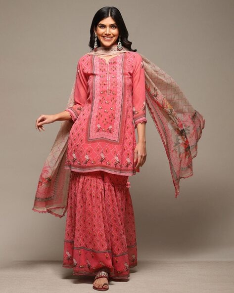 Buy Pink Kurta Suit Sets for Women by Biba Online Ajio