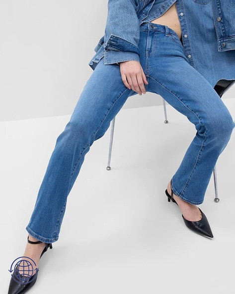 High-waist slim fit straight-leg jeans with turn-up hems · Dark Blue ·  Dressy | Massimo Dutti