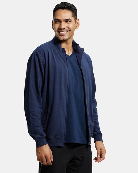 Jockey 2730 Men's Super Combed Cotton French Terry Jacket with Ribbed Cuffs  and Convenient Side Pockets