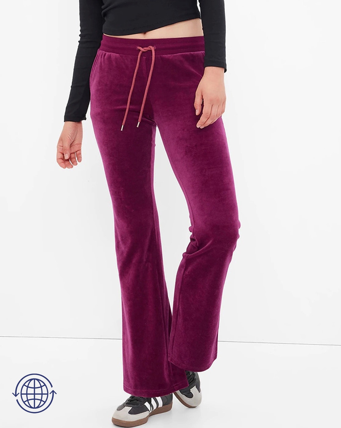 INMOTENG Purple Ribbed Y2K Joggers Women Knitted Flare Pants Slim High  Waist Aesthetic Trousers Female Vintage 90s Sweatpants - AliExpress