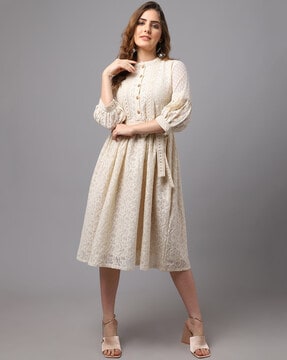 Buy Cream Dresses for Women by Tulsattva Online