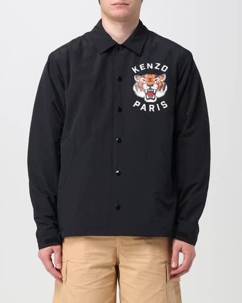 Buy KENZO Lucky Tiger Padded Coach Bomber Jacket | Black Color Men