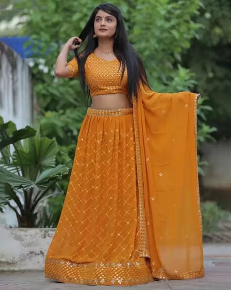 Buy Yellow Lehenga Choli Sets for Women by SKYTARA Online