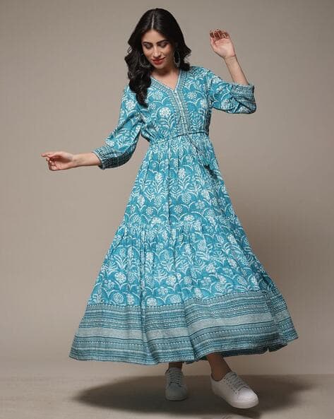 cotton striped maxi dress Saltwater Maxi Dress Natural/Blue / S