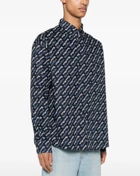 シャツ Buy KENZO Verdy Tie Cotton Regular Fit Shirt | Midnight Blue Color