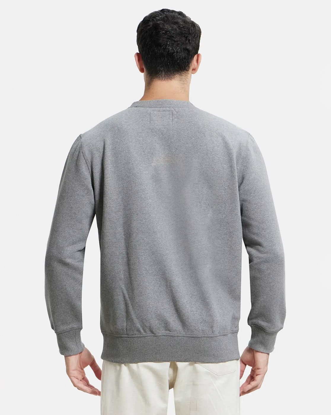 Buy Men's Super Combed Cotton Rich Fleece Fabric Sweatshirt with Stay Warm  Treatment - Ink Blue Melange US92