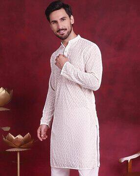 jompers Men Embroidered Regular Fit Long Kurta-picture-27