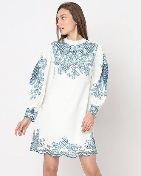 sachin and babi light blue dress Blue & White Linen Dress  Peek at Boutique