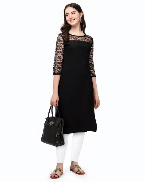 ZELZIS Women Round-Neck A-Line Kurti