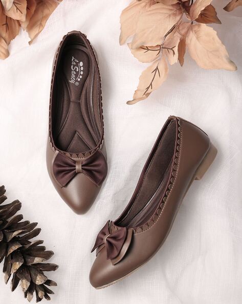 Slip on shoes with bow hotsell