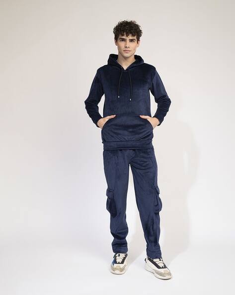 Men Regular Fit Hoodie Track Pant Set