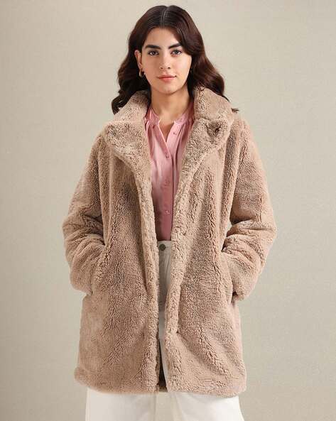Women's LC Lauren Conrad Cropped Faux-Fur Jacket