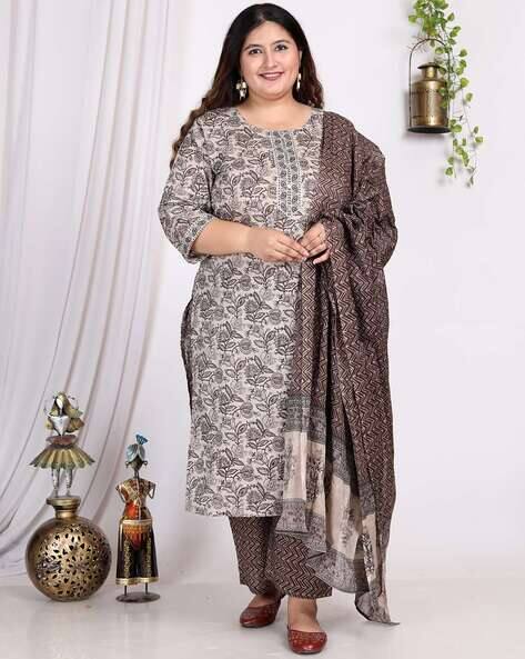 Floral Print Straight Kurta Set