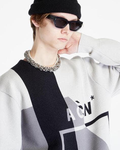 Buy A COLD WALL Geometric-Knit Regular Fit Sweatshirt