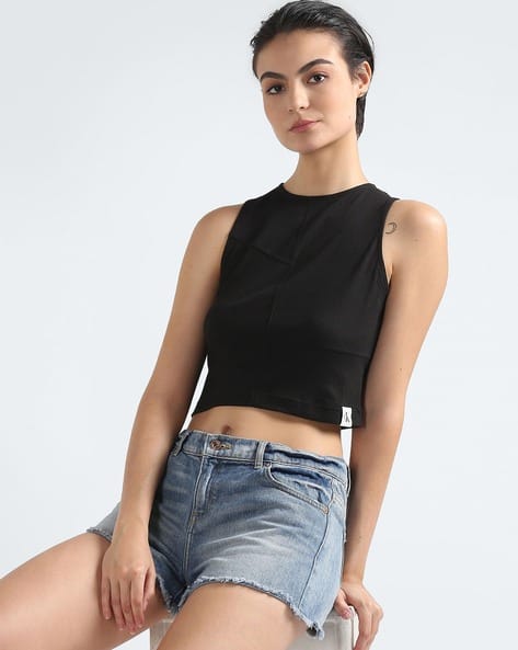 Buy Black Tops for Women by Calvin Klein Jeans Online