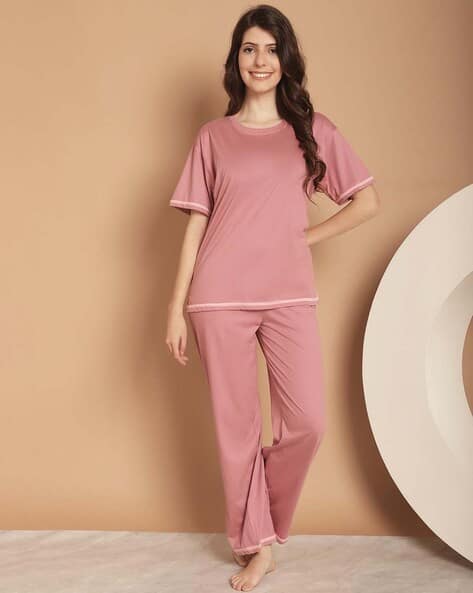 Buy Pink Night&LoungeWearSets for Women by Kanvin Online