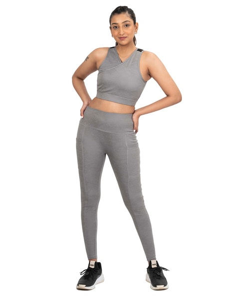 Metallic athletic leggings online